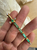 Épée Royale Pendant – Gold and Emerald Sword with Diamond Accents | Fabi Luxury Jewelry