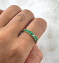 L’Anneau Émeraude - Gold Emerald Eternity Band | Unisex Luxury Jewelry by Fabi Luxury Jewelry