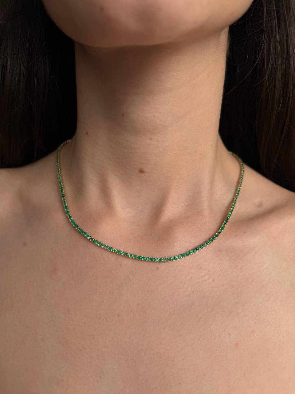 Rivière Émeraude – Unisex Gold Necklace with Emerald Pendant | Fabi Luxury Jewelry